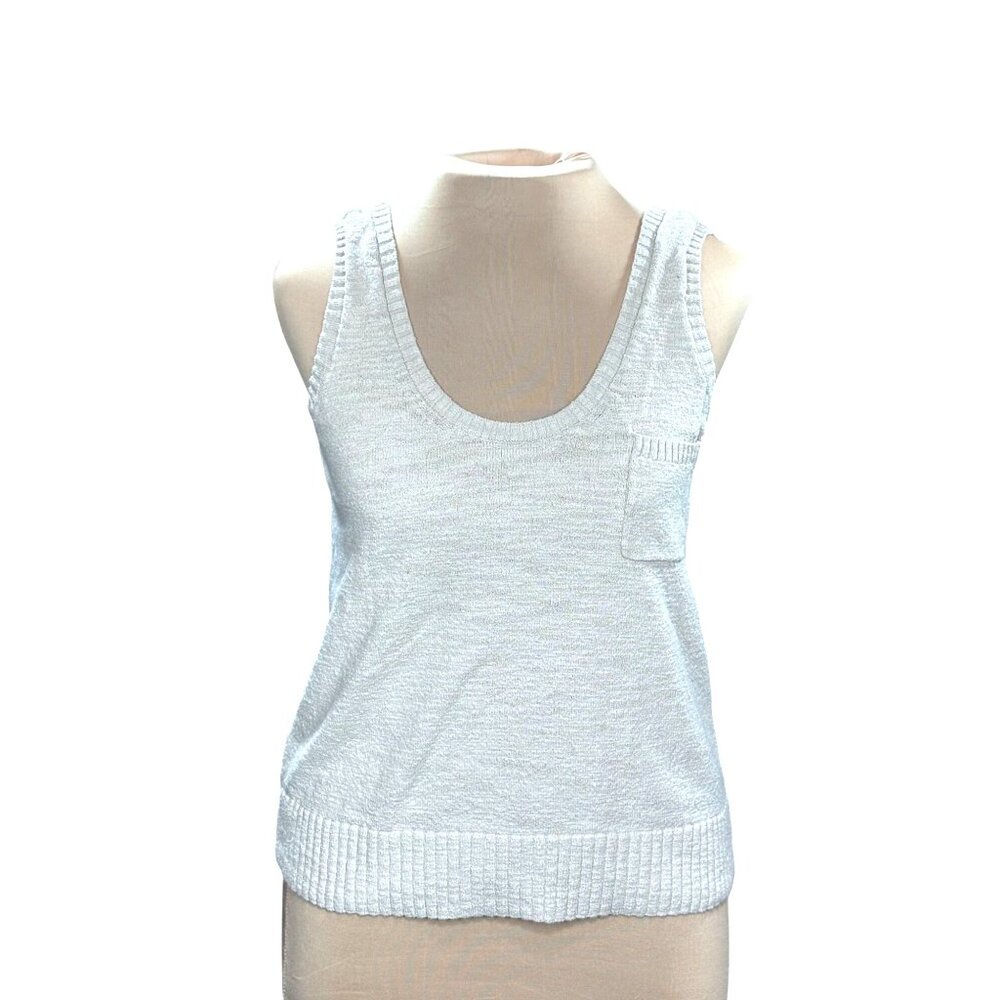 Loft Womens Beige Knit Tank Top With Pocket XS